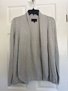 Premise Light Gray Open-Front Draped Cardigan